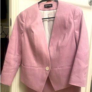 Pretty pink- lavender hue suit. Only worn twice. Express brand 4 regular. Classy